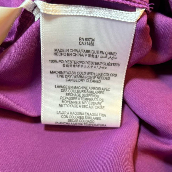 BCBG Maxazria Magenta Edita Twist Back High-Low Tank, M - Picture 6 of 6